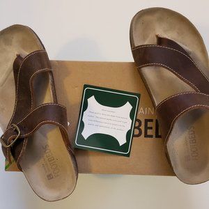 WHITE MOUNTAIN FOOTBEDS CARLY BROWN LEATHER WOMEN'S 8 M